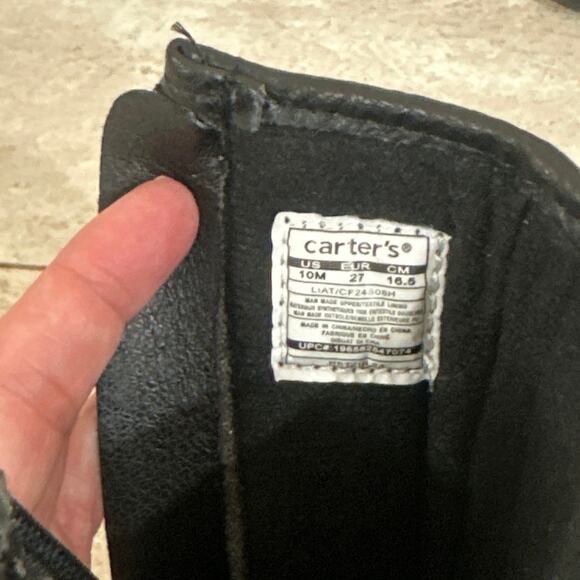 Carter’s Girls Black Boots 10T - Picture 6 of 8